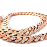 Diamond encrusted Cuban link chain