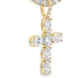 Elegant Lab Diamond Cross Pendant
