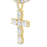 Elegant Lab Diamond Cross Pendant