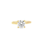 Round lab diamond Gold Engagement Ring