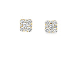 Lab Diamond cube Stud Earrings