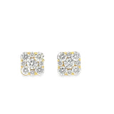 Lab Diamond cube Stud Earrings