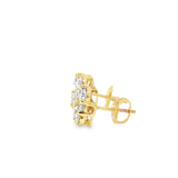 Lab Diamond cube Earrings (yellow gold)