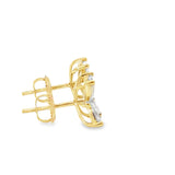 Lab Diamond floral Stud Earrings