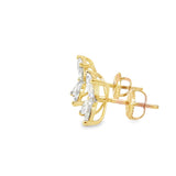 Lab Diamond floral Stud Earrings