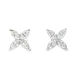 Lab Diamond floral Stud Earrings