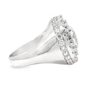 Mens Diamond double Halo Ring (made to order)